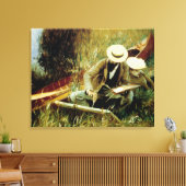 妻とスケッチするポール・ヘレウ キャンバスプリント (インサイチュ (リビング))