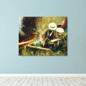 妻とスケッチするポール・ヘレウ キャンバスプリント (インサイチュ (ウッドフロア))