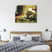 妻とスケッチするポール・ヘレウ キャンバスプリント (インサイチュ (寝室))