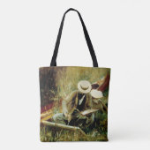 妻とスケッチするポール・ヘレウ トートバッグ (裏面)