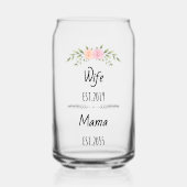 妻とママカスタムフローラファミリータイトル付きEst ガラス缶 (正面)