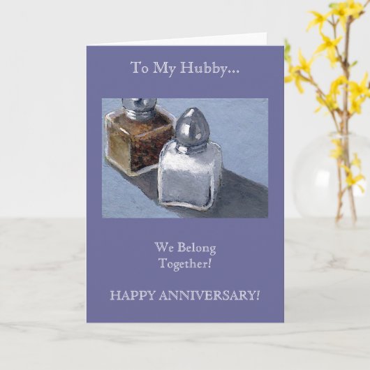 妻と夫:塩とコショウ:一緒に属する カード (黄色い花)