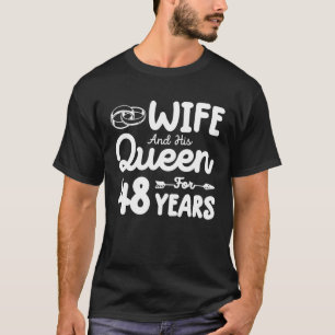 妻と女王の48結婚周年記おもしろい念 Tシャツ
