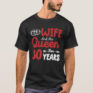 妻と女王30結婚周年おもしろい記念 Tシャツ