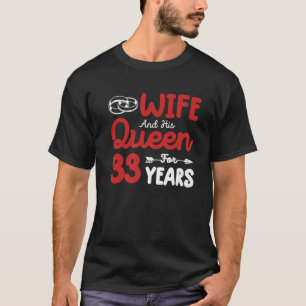妻と女王33結婚周年おもしろい記念 Tシャツ