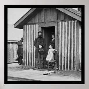 妻と子を持つローリンズ将軍1864 ポスター