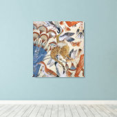 妻と沼地の狩り キャンバスプリント (インサイチュ (ウッドフロア))