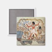 妻と沼地の狩り マグネット (正面/裏面)