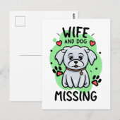 妻と犬が行方不明 ポストカード (正面/裏面)