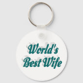 妻と緑の文字 キーホルダー (正面)