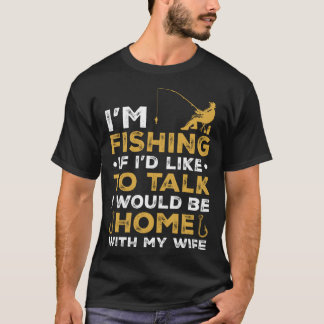妻と釣りをする漁師 Tシャツ