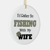 妻と魚釣りになる セラミックオーナメント (右)