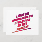 妻にちょっと聞いてみるか - 夫 面白い ユーモア おもしろ ポストカード (正面/裏面)