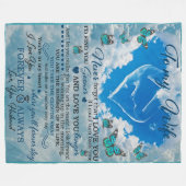 妻にとって天国は愛している フリースブランケット (正面(横))