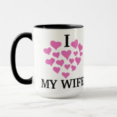 妻にコーヒーパーソナライズされたマグが大好き マグカップ (左)