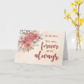 妻にバレンタインデー永遠に私の常に花 カード (黄色い花)