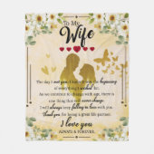 妻にパーソナライズされた永遠に贈り物のアイディア フリースブランケット (正面)