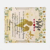 妻にパーソナライズされた永遠に贈り物のアイディア フリースブランケット (正面(横))