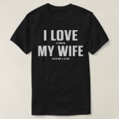 妻にビールを貰われてとても好きだ Tシャツ (デザイン正面)