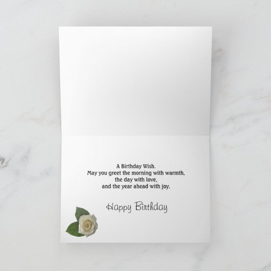 妻に対して,ハッピーバースデーと色彩の鮮やかバラ カード (内部)