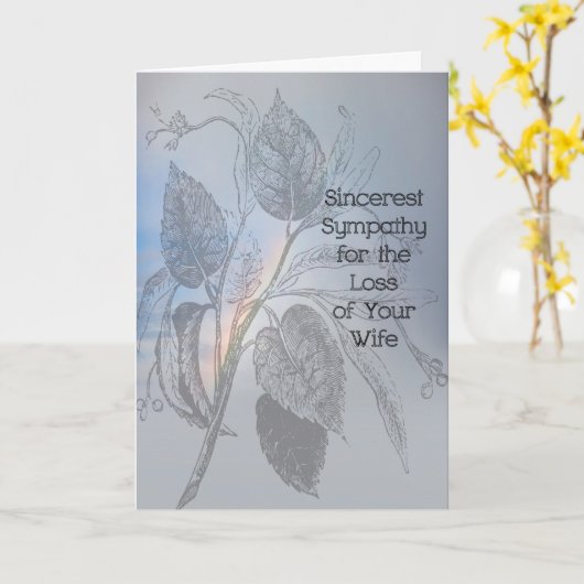 妻に対する付き図解入りの、写真付きのの葉共感書 カード (黄色い花)