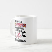 妻に対する夫で翼を持つ コーヒーマグカップ (正面左)