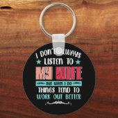 妻に必聞ず言わないが私が事を行うとき キーホルダー (正面)