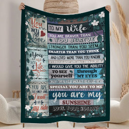 妻に毛布、愛の毛布、ハート フリースブランケット