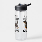 妻に気さくされるダシュント犬 ウォーターボトル (左面)