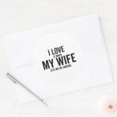 妻に許されたジョギング ラウンドシール (封筒)