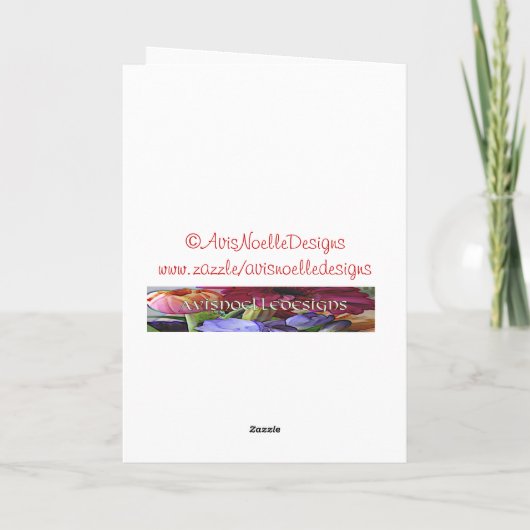 妻に誕生日赤いハートロマンチック カード (裏面)