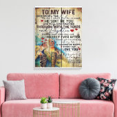 妻に贈り物 |ホリデーおもしろいギフト キャンバスプリント (インサイチュ (リビング))