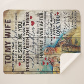 妻に贈り物 |ホリデーおもしろいギフト シェルパブランケット (正面(横))