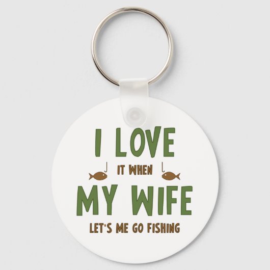 妻に魚釣り キーホルダー (正面)
