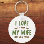 妻に魚釣り キーホルダー (正面)