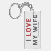 妻のおもしろいキーチェーンが大好き キーホルダー (正面左)