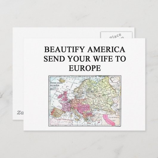 妻のおもしろい冗談 ポストカード (正面/裏面)