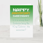 妻のおもしろい誕生日の願い カード (正面)