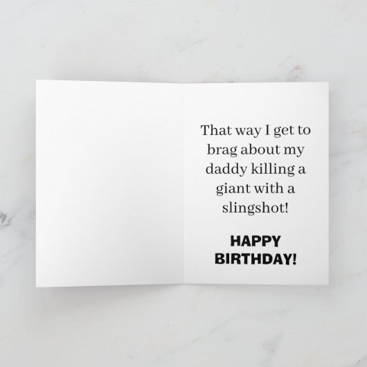 妻のおもしろい誕生日の願い カード (内部)