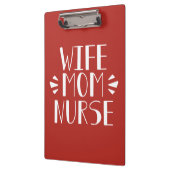 妻のお母さんのナースのグラフィック クリップボード (左)