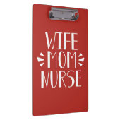 妻のお母さんのナースのグラフィック クリップボード (右)