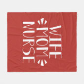 妻のお母さんのナースのグラフィック フリースブランケット (正面(横))