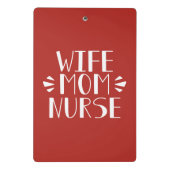 妻のお母さんのナースのグラフィック ミニクリップボード (裏面)