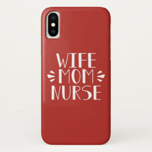 妻のお母さんのナースのグラフィック iPhone X ケース