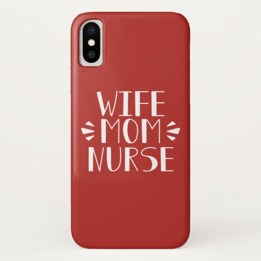 妻のお母さんのナースのグラフィック Case-Mate iPhoneケース (裏面)