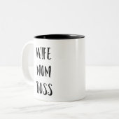 妻のお母さんのボスのマグ ツートーンマグカップ (正面左)