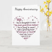 妻のかわいいアニバーサリーカード カード (黄色い花)