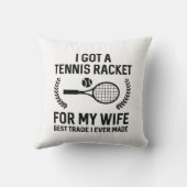妻のためのテニスラケット クッション (裏面)