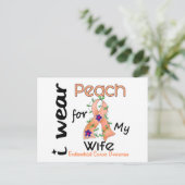 妻のための子宮内膜がんI衣服の桃43 ポストカード (スタンド正面)