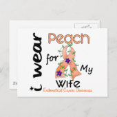 妻のための子宮内膜がんI衣服の桃43 ポストカード (正面/裏面)